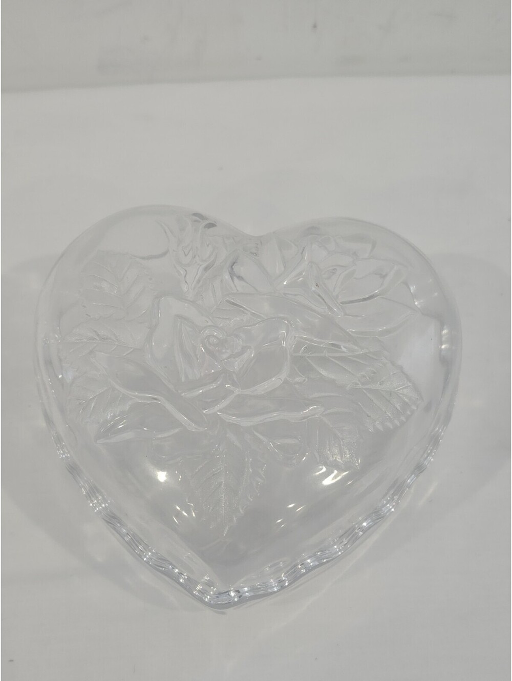 Crystal Heart Shape Candy Dish with Lid